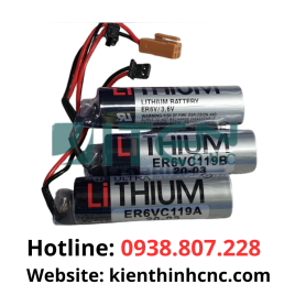 Pin Toshiba ER6V ER6VC119A ER6VC119B MR-J3BAT có jack cắm